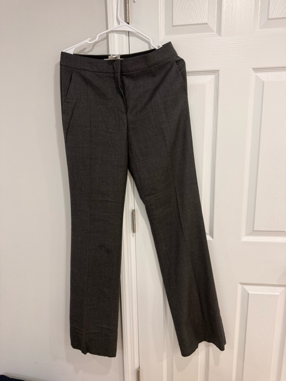 MaxMara 100% Pure Wool Charcoal Gray Tailored Dress Pants Size 8